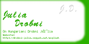 julia drobni business card